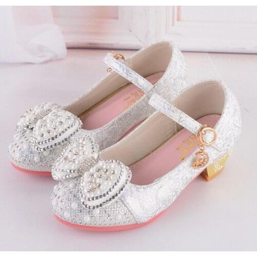 Hot Sale Autumn Girls Leather Shoes Girl Party Kids Girl Dance Princess Shoes Flower Children Wedding Shoes
