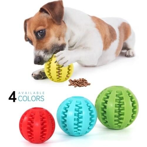 Soft Pet Dog Toys Toy Funny Interactive Elasticity Ball Dog Chew Toy For Dog Tooth Clean Ball Food Extra-tough Rubber Ball Dog