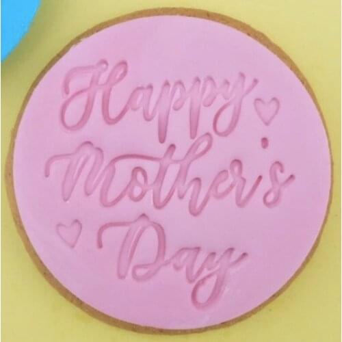 Cake Decoration 2inch Impression Fondant Cookie Stamp Embosser Plastic Cutter Cake Mould