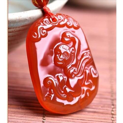 A new spot new Red Agate Pendant Zodiac Monkey Pendant Amulet of male and female Korean peace