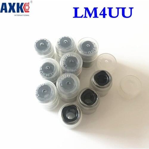 2019 New Arrival Real Rodamientos Ball Bearing 10pcs/lot Free Shipping Lm4uu Linear Bushing 4mm Cnc Bearings