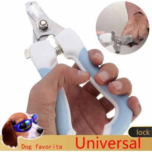 New professional pet cat and dog nail scissors stainless steel trimming scissors nail clippers with lock nail scissors