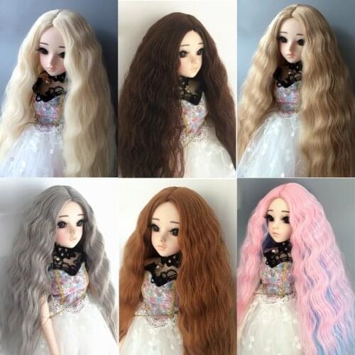 30 60 cm BJD wig Blyth high temperature fiber long curly hair doll wig 1/3 1/4 1/6 1/8 Bjd SD Doll Accessories Doll Hair