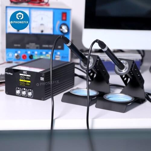 I2C T12-PLUS High Power 240W Dual-Station Soldering Station 2s Heating Up Electric Iron Solder Tools For Mobile Phone Repair
