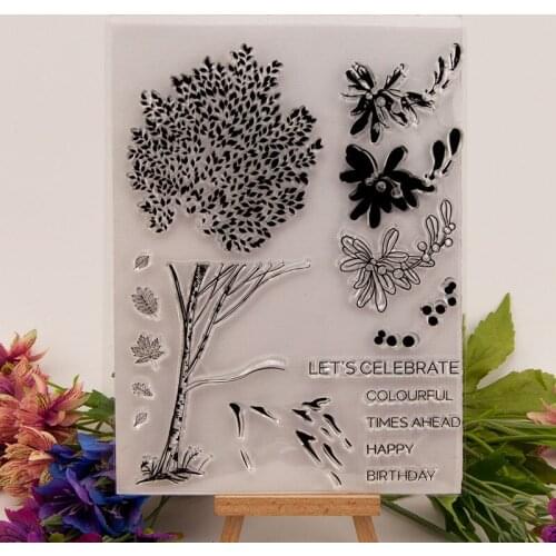 Tree Clear Silicone Stamps for DIY Scrapbooking/Card Making/Kids Christmas Decoration Supplies Popular A1245