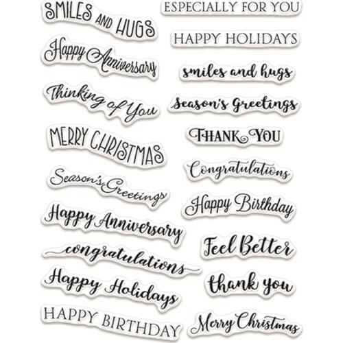 Banner Sentiments Transparent Clear Silicone Stamp/Seal for DIY scrapbooking/photo album Decorative clear stamp sheets FXL041