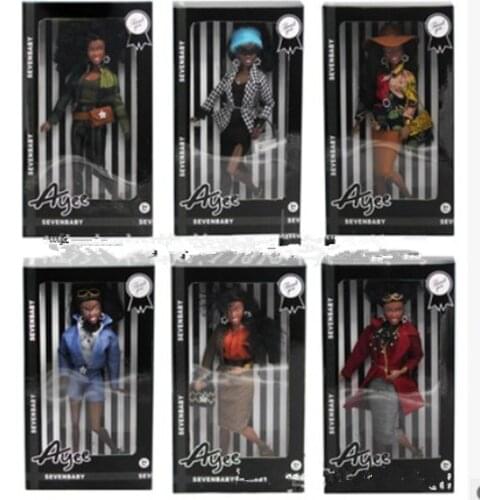 Drop Shipping Africa Doll Random Type Black Skin 30cm Heigh Joints Doll Wholesale Special Link 6 Types Send In Random