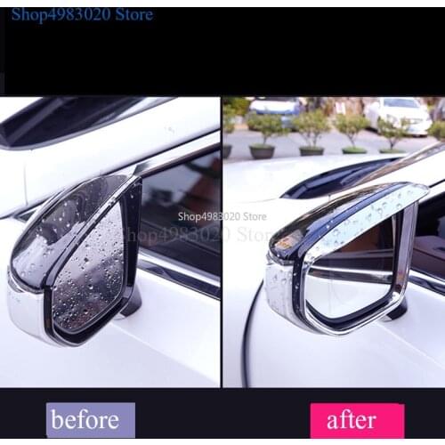 Car rear Rearview Side glass Mirror trim frame Rain Shield Sun Visor eyebrow For lexus es es200 es250 es300h es350 2018 2019