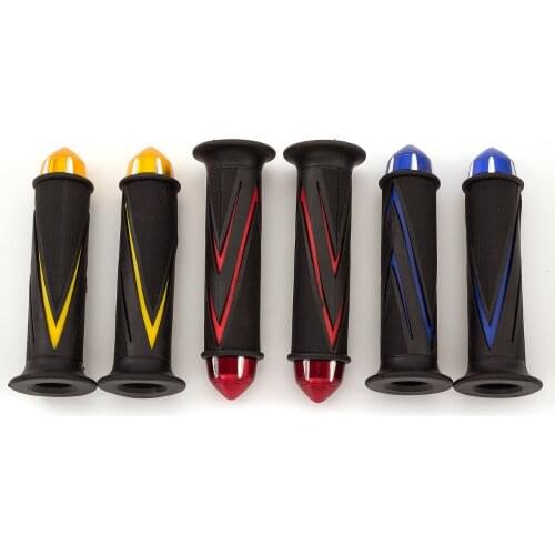 7/8" Motorcycle Dirt Bike Rubber Handle Handlebar Grip For Vespa Kawasaki Honda Yamaha Suzuki Benelli Ducati