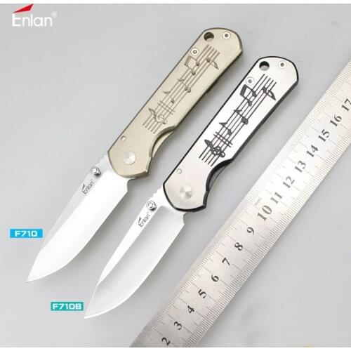 ENLAN F710 8Cr13Mov Blade Steel Handle Folding Knife 60HRC Outdoor Survival Camping Diving Bushcraft Woodworking EDC Pocket Tool