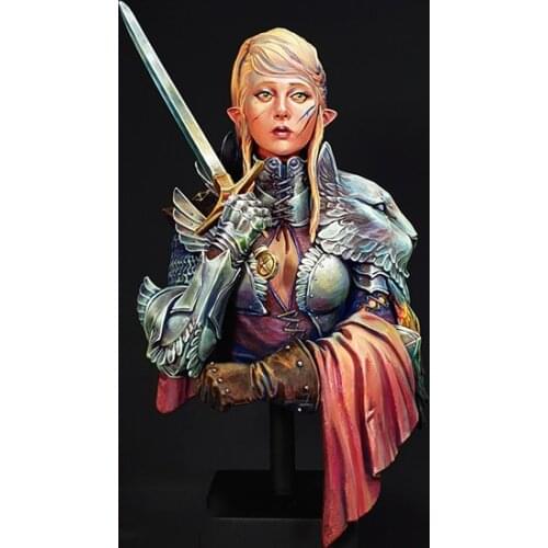 1/10 ancient fantasy woman warrior bust Resin figure Model kits Miniature gk Unassembly Unpainted
