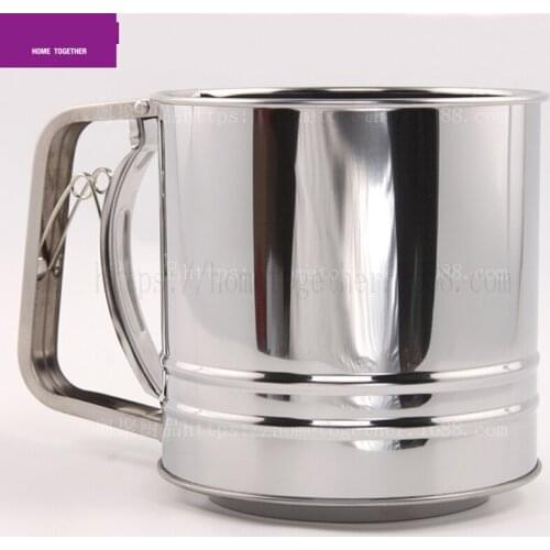 1pc Stainless Steel Flour Sifter Shaker Baking Pastry Tools Bakeware Strainer for Coffee Icing Sugar Powder Mesh Flour Sifter