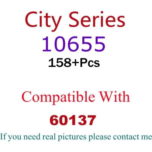 158Pcs 10655 Building Block Toy City Series 60137 Assembled Building Block Childrens Toy Gifts
