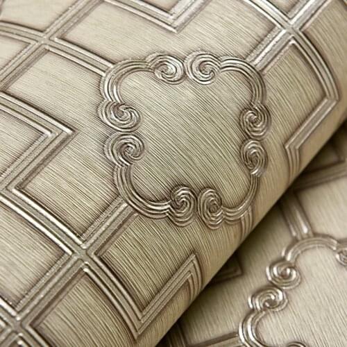 3D Stereo Deep Embossed Non-woven Wallpaper Chinese Style Lattice Study Tea house Living Room TV Backdrop Decor Wall Paper Rolls