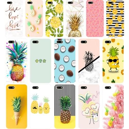 55AA Pineapple Soft Silicone Tpu Cover phone Case for Huawei Honor 7A PRO 5.45 5.7 7C 7X Y5 2018