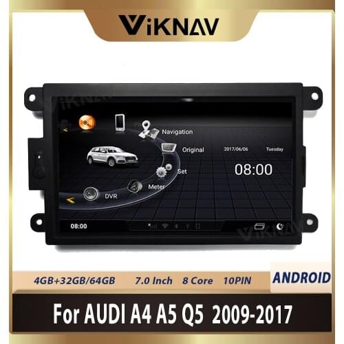 8 Core Auto Car GPS Navigation For-AUDI A4 A5 Q5 2009-2017 Stereo Player Radio 7" Android 9.0 Capacitive Touch Screen