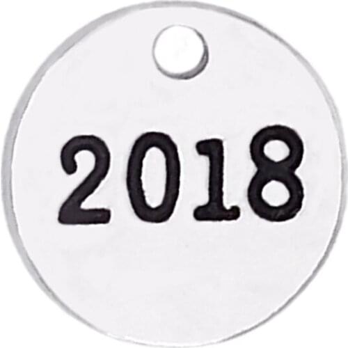 DOUBLE NOSE Jewelry Finding Accessories DIY Round Shape 2018 Pendants Charms Graduation Class School Jewelry