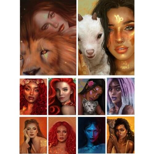 Fantasy Constellation Goddess Diy 5D Diamond Painting Full Square and Round Embroidery Mosaic Wall Art Handmade Home Decor Gifts