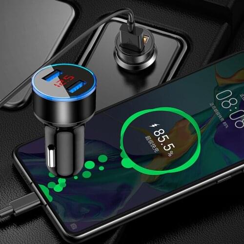 New LED Display Dual USB Car Charger for Subaru Forester Outback Legacy Impreza XV BRZ