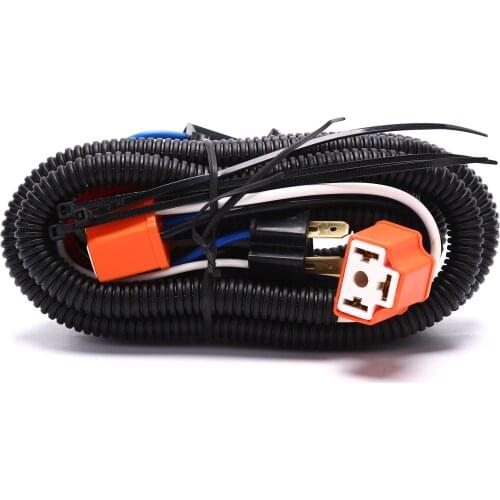 12V 60W Car H4 Headlight LED Light Bar Wire Wiring Harness Relay Loom Cable Kit 2 Headlamp Light Bulb Socket Plug