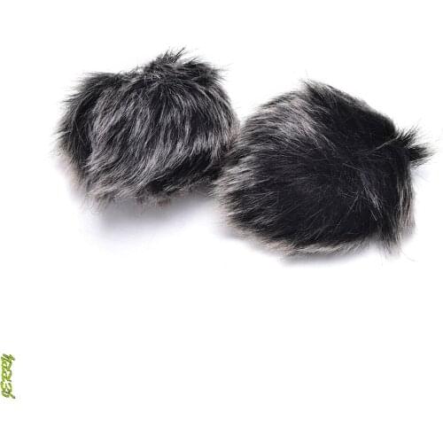 Explosive 1 Pc Dark Gray Artificial Fur Microphone Windshield Outdoor MIC Windshield Lapel Microphone Cover