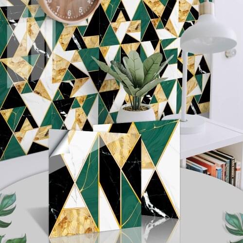 Living Room Decoration Mould-Proof Tile Mural Wallpaper Abstract Pattern Removable Wall Sticker