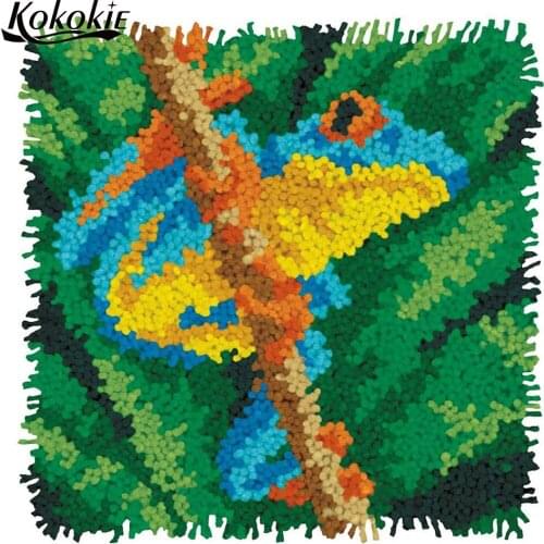 Diy tapijt foamiran for needleworksets knooppakket embroidery yarn crochet tapis decor latch hook frog canvas printing vloerklee