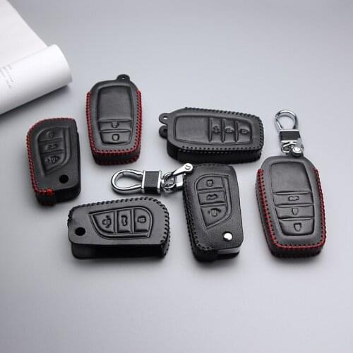 For Toyota Avensis Corolla Prius Camry Vitz RAV4 C-HR Yaris Auris Car Keychain Keyring Key Chain Ring Key Case Cover Car Styling