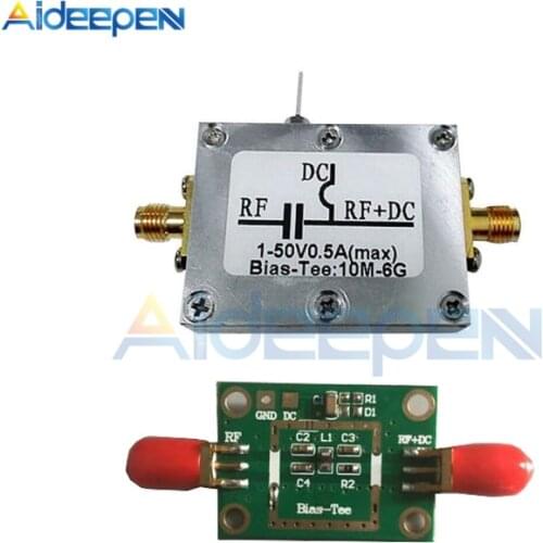 DC 1-50V Bias Tee 10MHz-6GHz RF Blocker Low Noise Amplifier Module With Ultra-Broadband For HAM Radio RTL SDR LNA