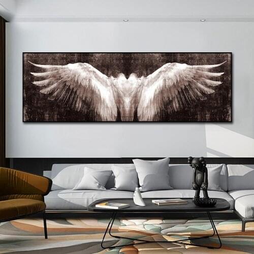 Angel Wings Wall Art Canvas Paintings For Home Decor Angel Feather Wings Posters Prints Wall Pictures For Living Room Decoration