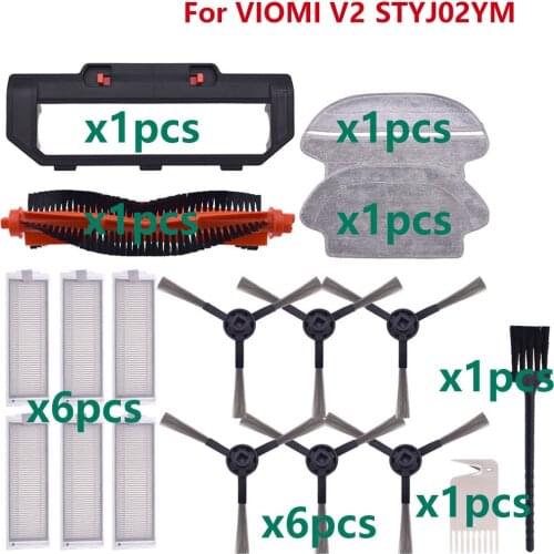 Roller Side Brush Cover Filter Mop Water Tank For Xiaomi LDS Mijia Mi Robot Vacuum-Mop P STYJ02YM/VIOMI V2 Conga 3490 3290 3690