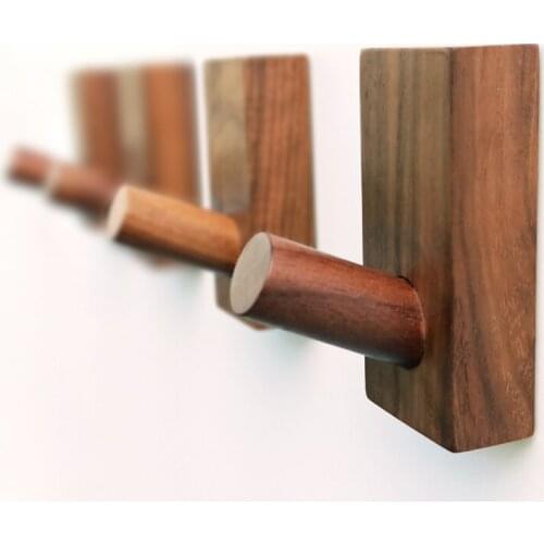 Solid wood clothing hook without punching into the door wall behind the door door wall hanging clothing hook clothing store sing