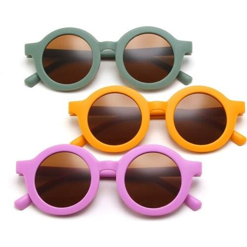 Fashion Round Kids Sunglasses Boy Girls 2021 New Colorful Sun Glasses Vintage UV400 Cute Children Eyewear Lentes De Sol 1-5Years