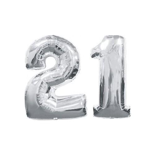 Adults age 21st BIRTHDAY PARTY DECORATION kits gaint 40 inch number 21 foil mylar balloons