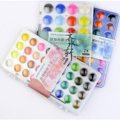 Solid Watercolor Paint Water Color Paints Pigment Water Coloring Professional Watercolors Paint For Drawing Art Supplies Travel