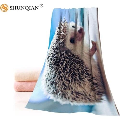 Custom hedgehog Towels Microfiber Fabric Popular Face Towel/Bath Towel Size 35x75cm, 70x140cm Print your picture