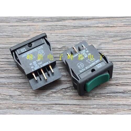 Original new 100% 9247 series bilateral self-resetting switch 3gear 6pin self-projecting rocker switch 8A 21*15
