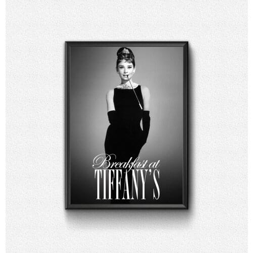 Breakfast at Tiffanys (1961) Poster American Romantic Comedy Film Wall Decor Print Audrey Hepburn George Peppard Art Gift