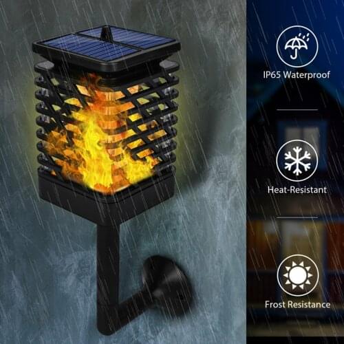 Garden Waterproof Torch Solar Flame Light Hanging Solar Powered Flame Decoration Lamp Outdoor LED Flickering Flame Lawn Light