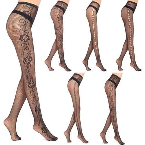 Sexy Fishnet Stockings Thigh High Hollow Pattern Butterfly Funny Kawaii Fish Net Pantyhose Women Lace Tights for Women Sexy Wear
