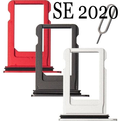 SIM Card Single Tray Holder Replacement For iPhone SE 2020 + 1 Eject Pins Can Print IMEI With Rubber Ring