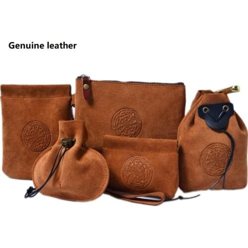 Medieval Suede Pouch Coin Bag Belt Leather Drawstring Wallet Men Women Viking Larp Costume Gear Cosplay Pagan Parts For Adult