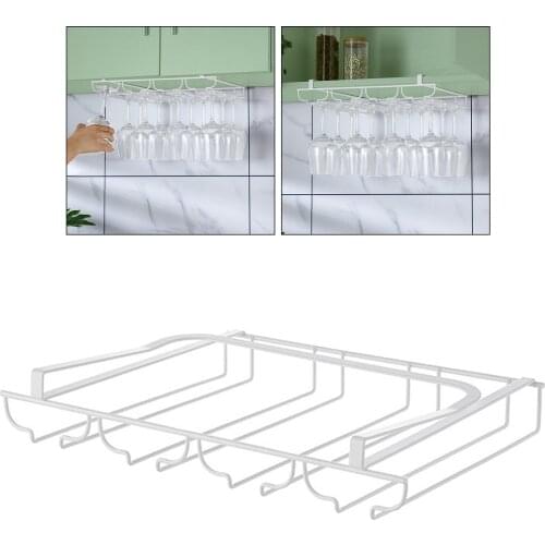 Wine Glass Rack Under Cabinet Stemware Wine Glass Holder Glasses Storage Hanger