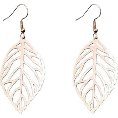 Earrings for Women Pendientes Mujer Korean Fashion Long Jewelry Geometric Rhinestone Leaf Leaves Dangle Earrings aretes de mujer