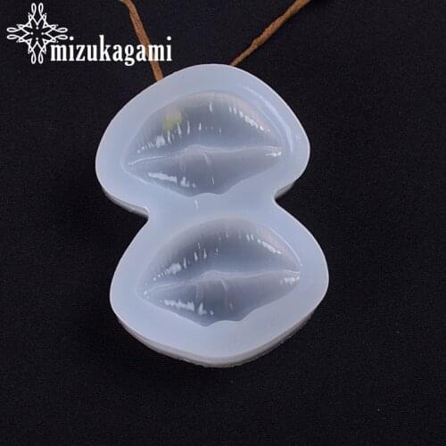 1pcs UV Resin Jewelry Liquid Silicone Mold Lips Resin Charms Molds For DIY Intersperse Decorate Making Jewelry