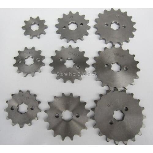 420 10T-19T 13T 15T 16T 17mm Front Engine Sprocket 50cc 70cc 90cc 110cc Kazuma ATV Quad Go Kart Dirt Pit Bike Scooter Motorcycle