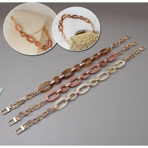 43cm New Acrylic Woman Handbag Chain Bag Accessories Fashion Detachable Resin Handbag Handles Bag Straps Female Purse Chains