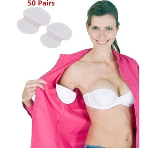 50PCS/25Paris Disposable Absorbing Underarm Sweat Guard Pads Deodorant Armpit Sheet Dress Clothing Shield Sweat Pads Drop Ship