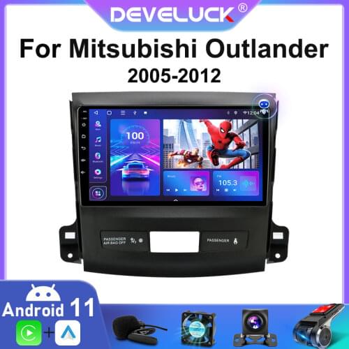 Develuck 2 Din Android 10 Car Radio For Mitsubishi Outlander xl 2 CW0W 2005-2011 Multimedia Video Player Navigation GPS Carplay