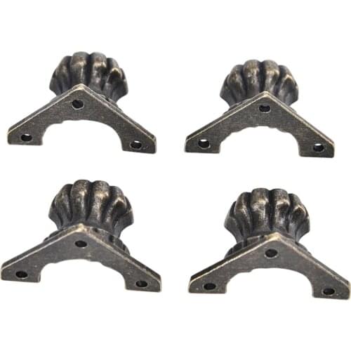 Decorative Feet Leg Corner Protector 35*25MM Zinc Alloy Retro Antique Bronze Jewelry Chest Wood Box 4 Pcs/lot